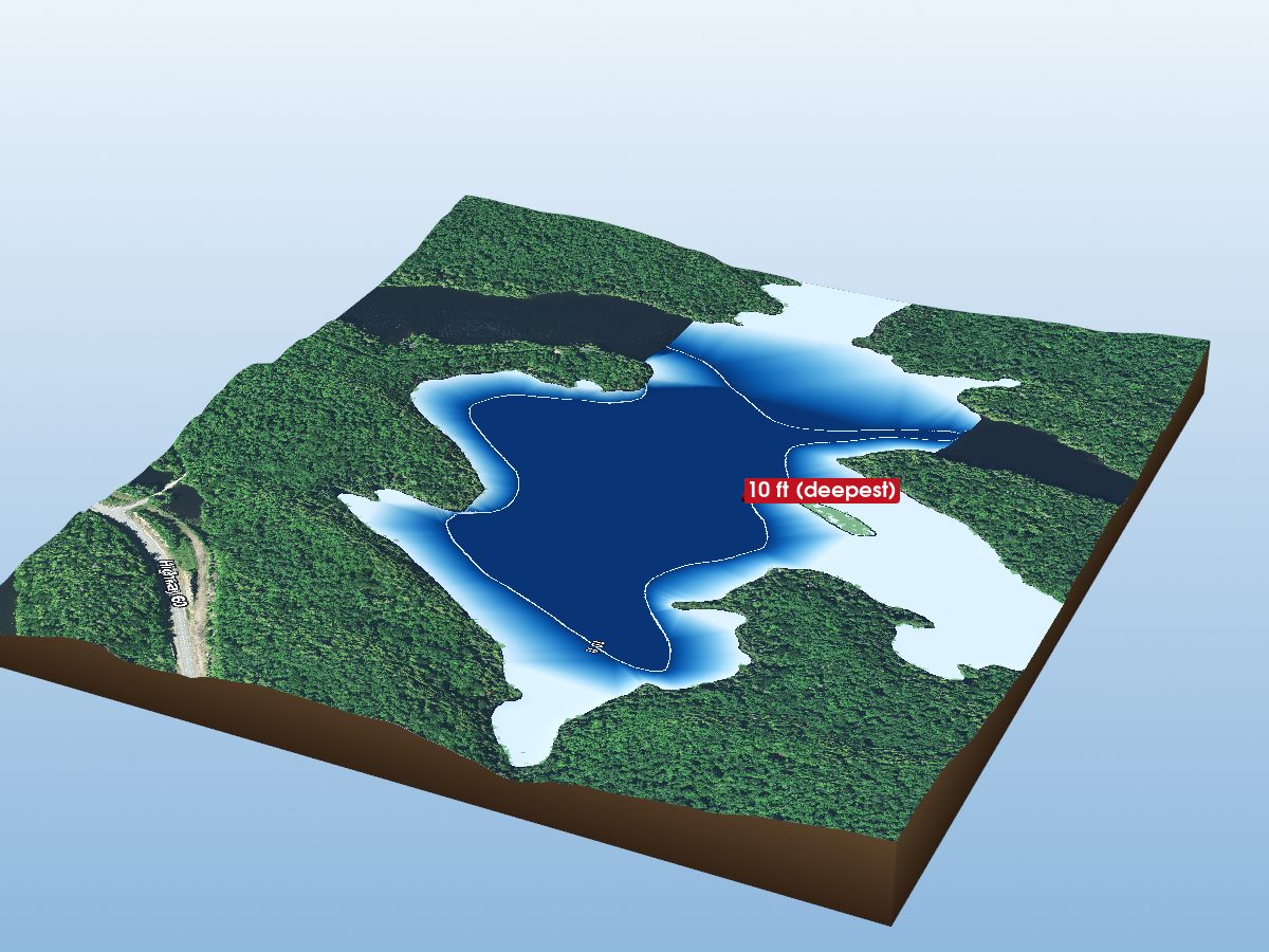 Depth map of Bonita Lake