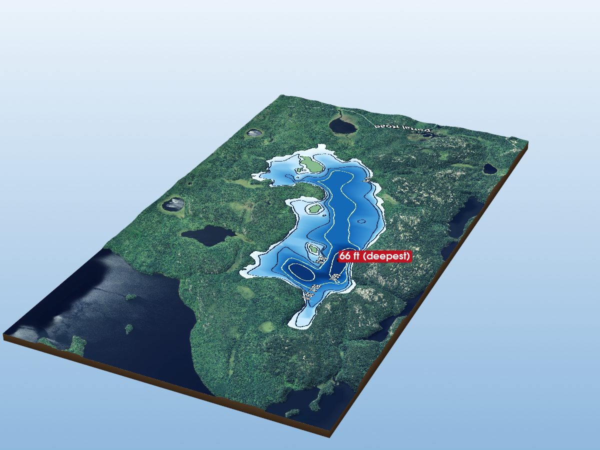 Depth map of Bornite Lake