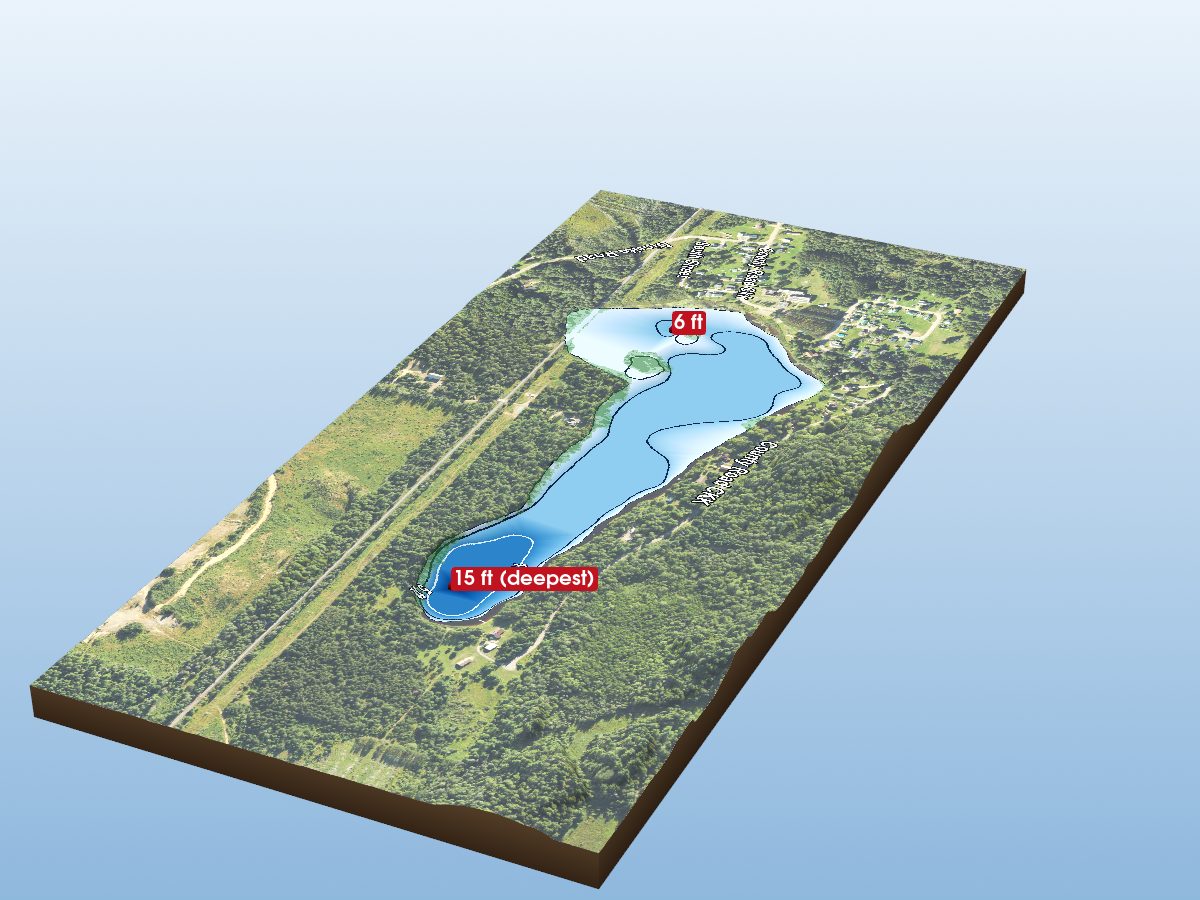 Depth map of Boston Lake