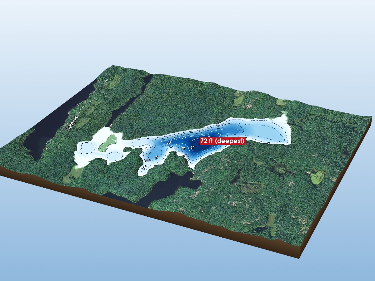 Depth map of Bottle Lake