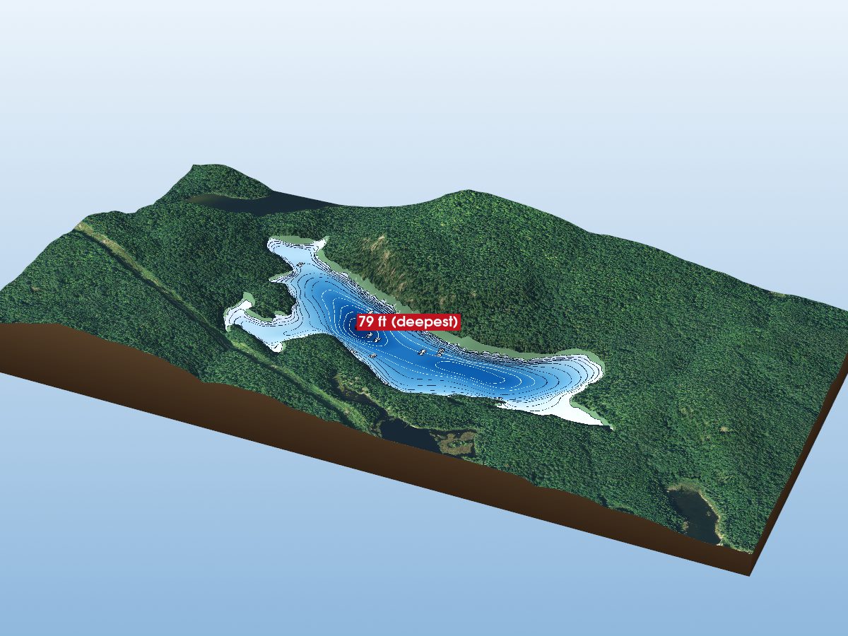 Depth map of Boundary Lake