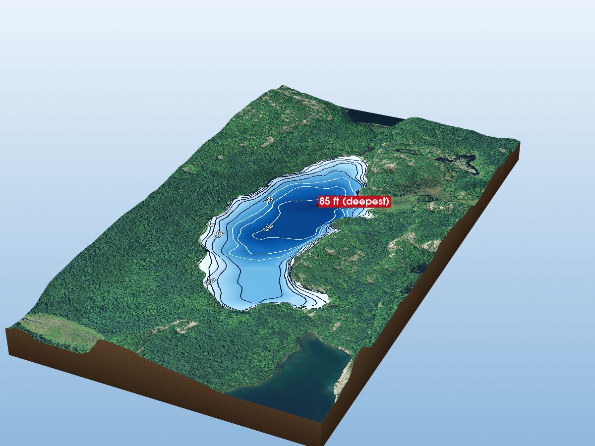Depth map of Boundary Lake