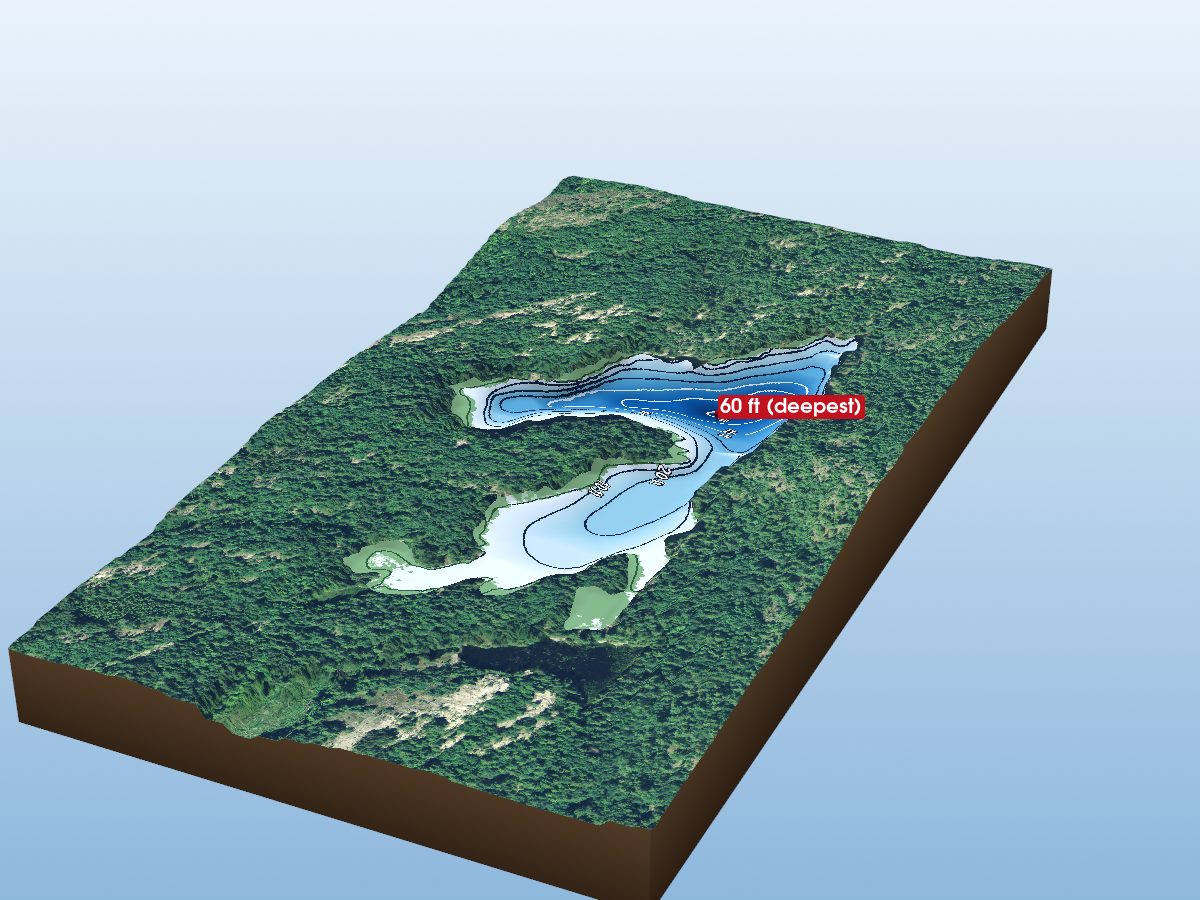 Depth map of Boundary Lake