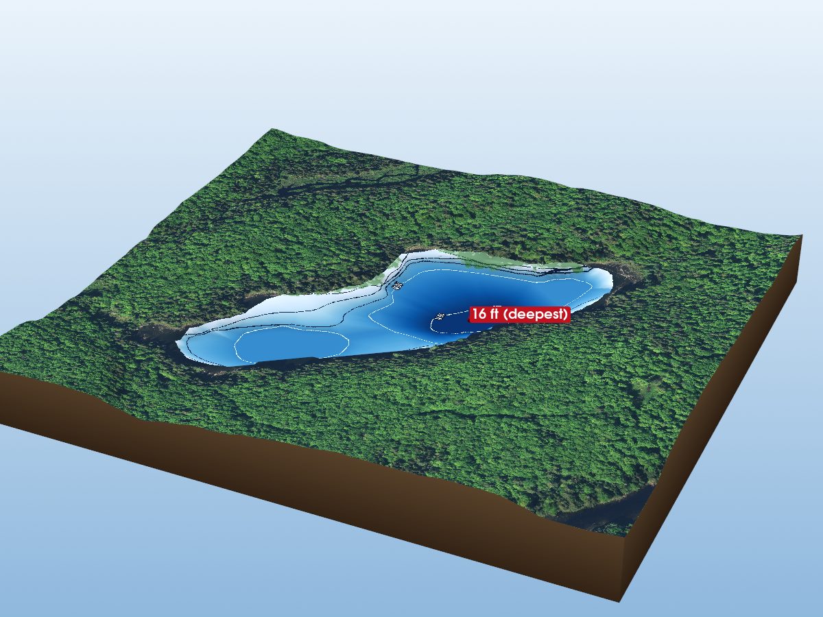 Depth map of Boundary Lake