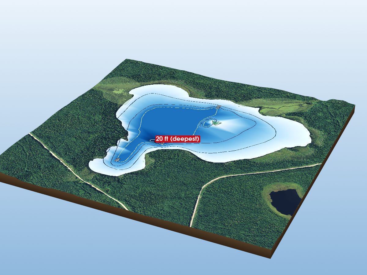 Depth map of Bourinot Lake
