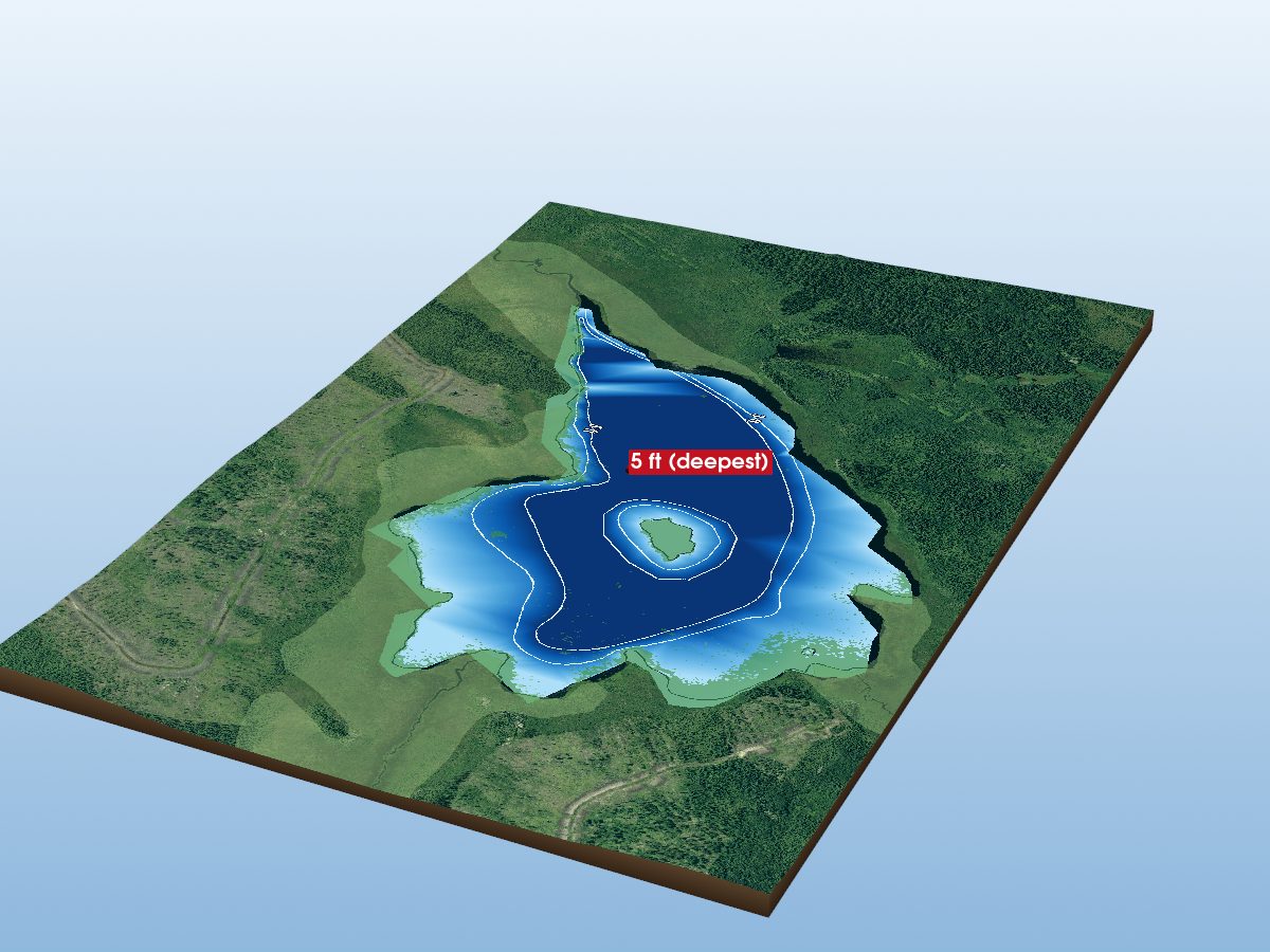 Depth map of Bovril Lake