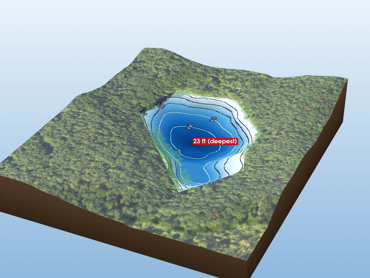 Depth map of Bowman Lake