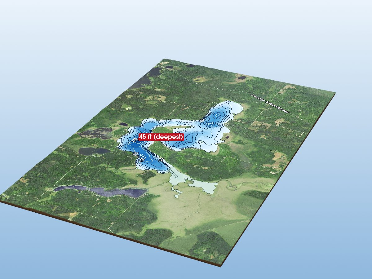 Depth map of Boy Lake