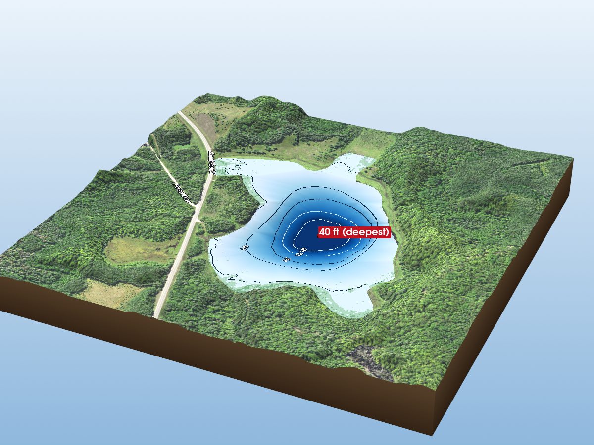 Depth map of Boy Lake