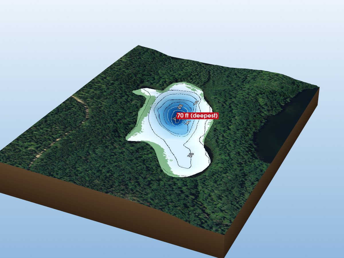 Depth map of Boy Scout Lake