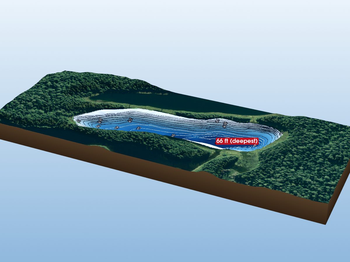 Depth map of Boyle 10 Lake