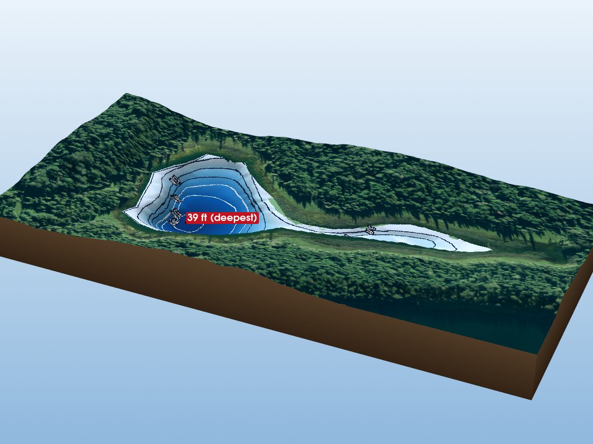 Depth map of Boyle 12 Lake