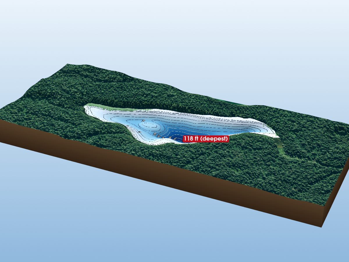 Depth map of Boyle 8 Lake