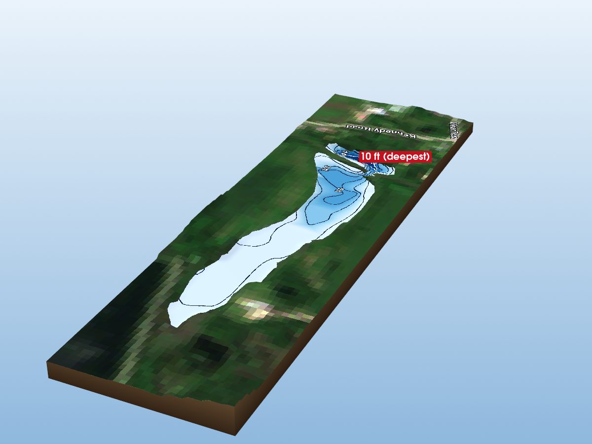Depth map of Boylens Pond