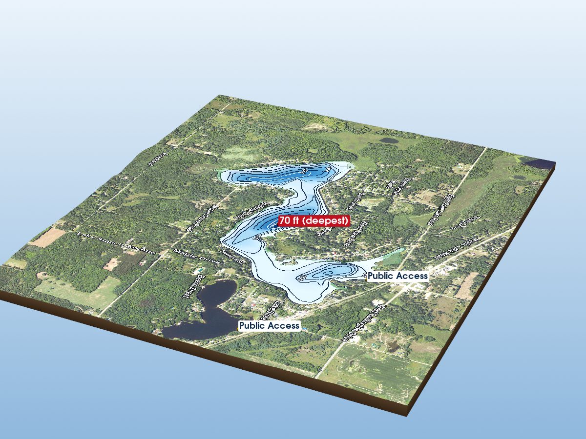 Depth map of Boyles Creek