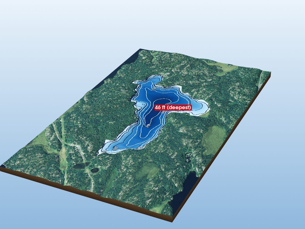 Depth map of Boyne Lake