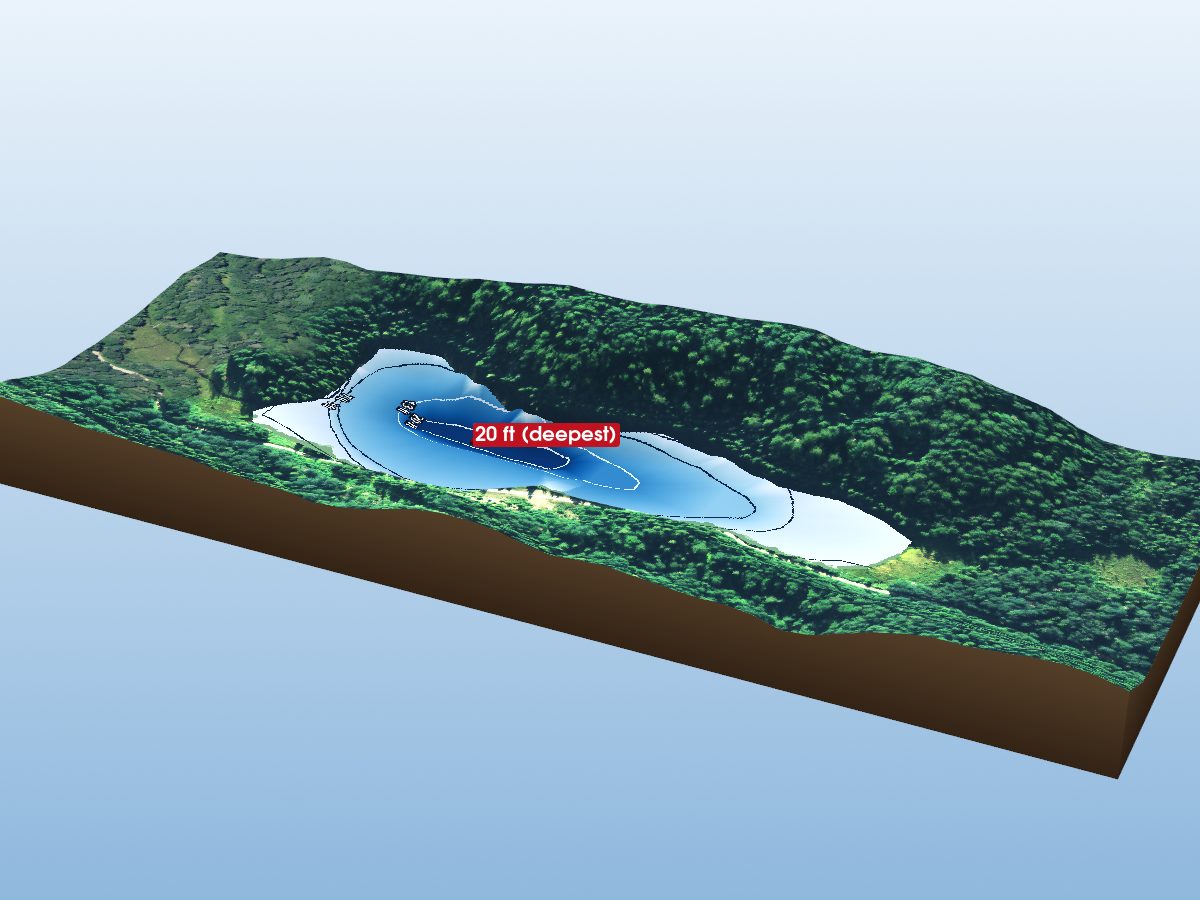 Depth map of Boys Lake