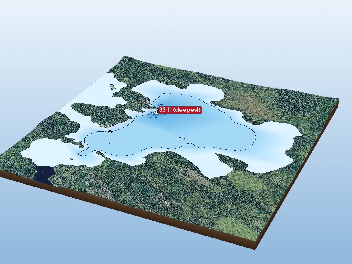 Depth map of Brace Lake