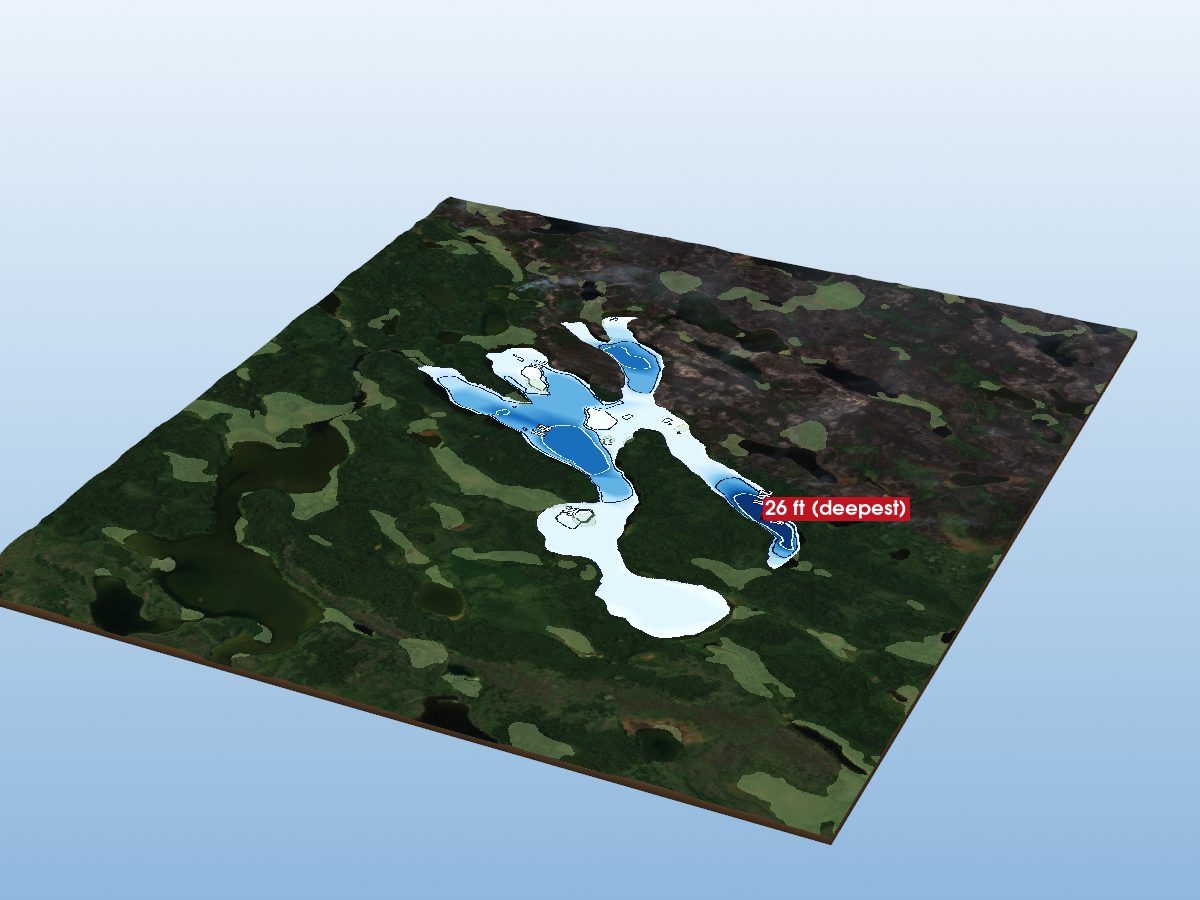 Depth map of Bradden Lake