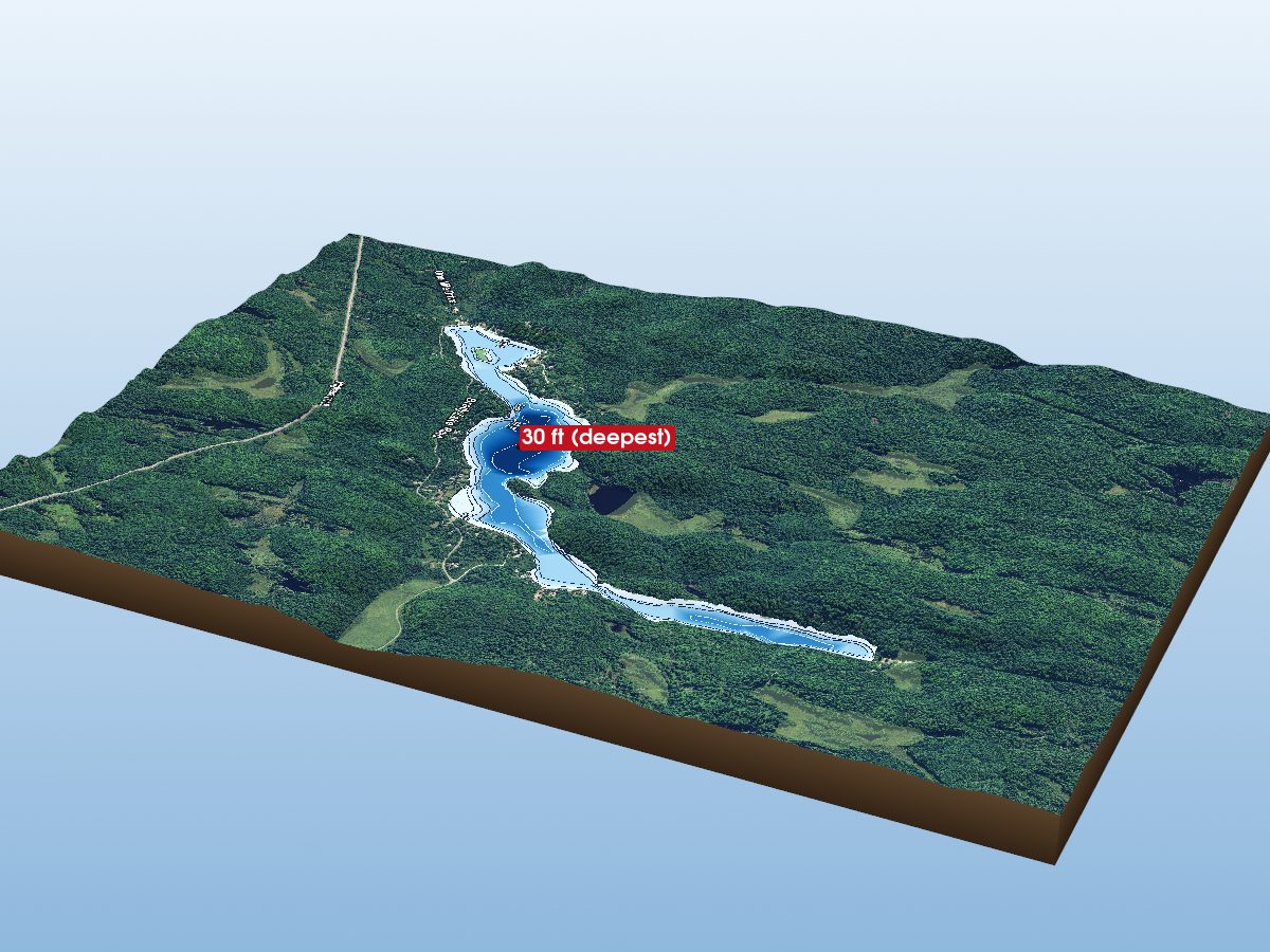 Depth map of Brady Lake