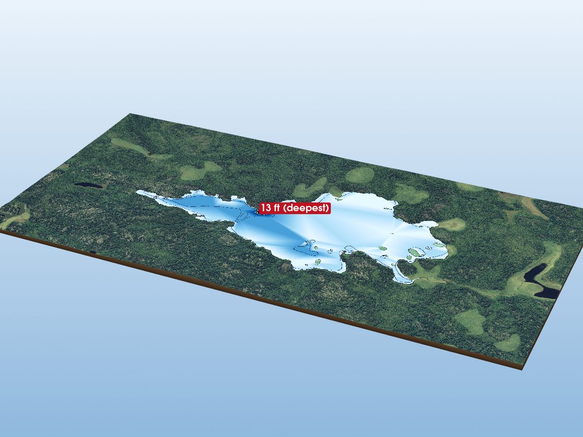 Depth map of Brandon Lake