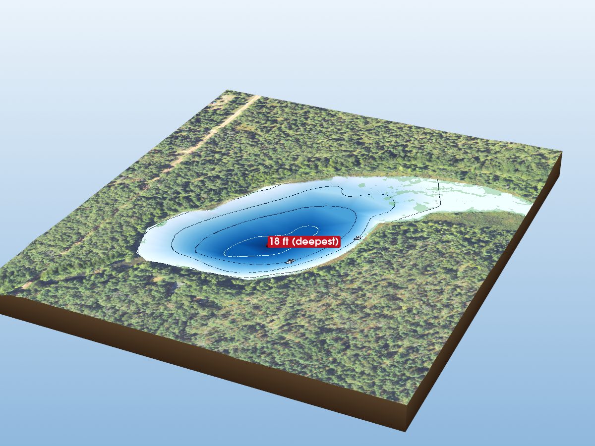 Depth map of Bray Lake