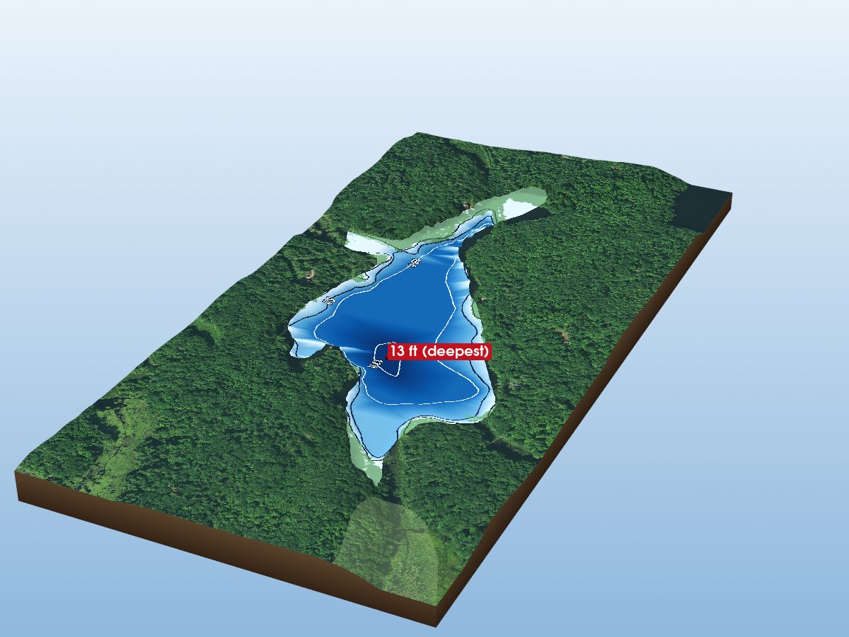 Depth map of Brennan Lake