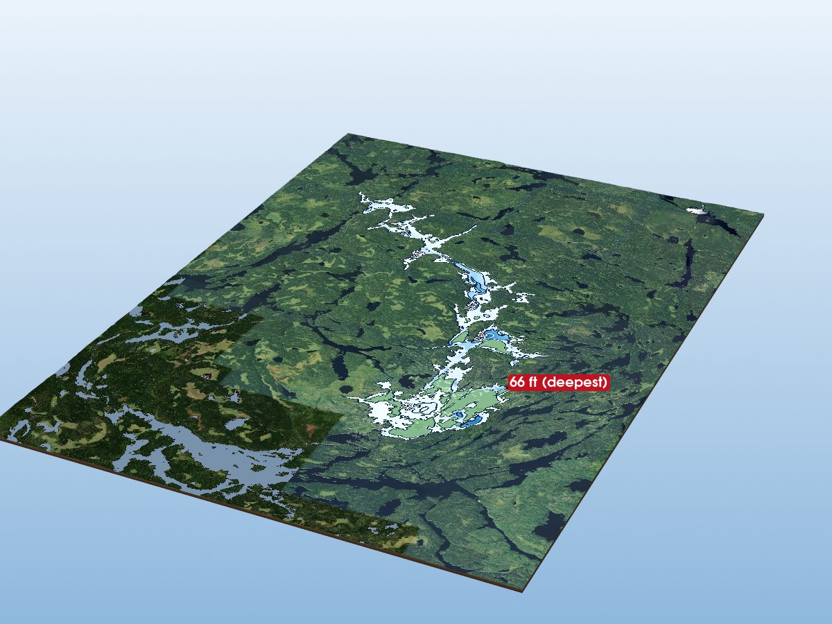 Depth map of Brennan Lake