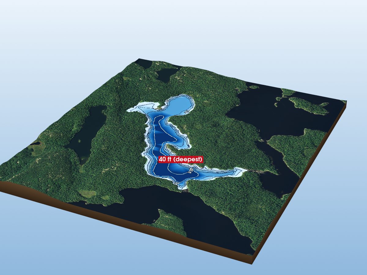 Depth map of Brewer Lake
