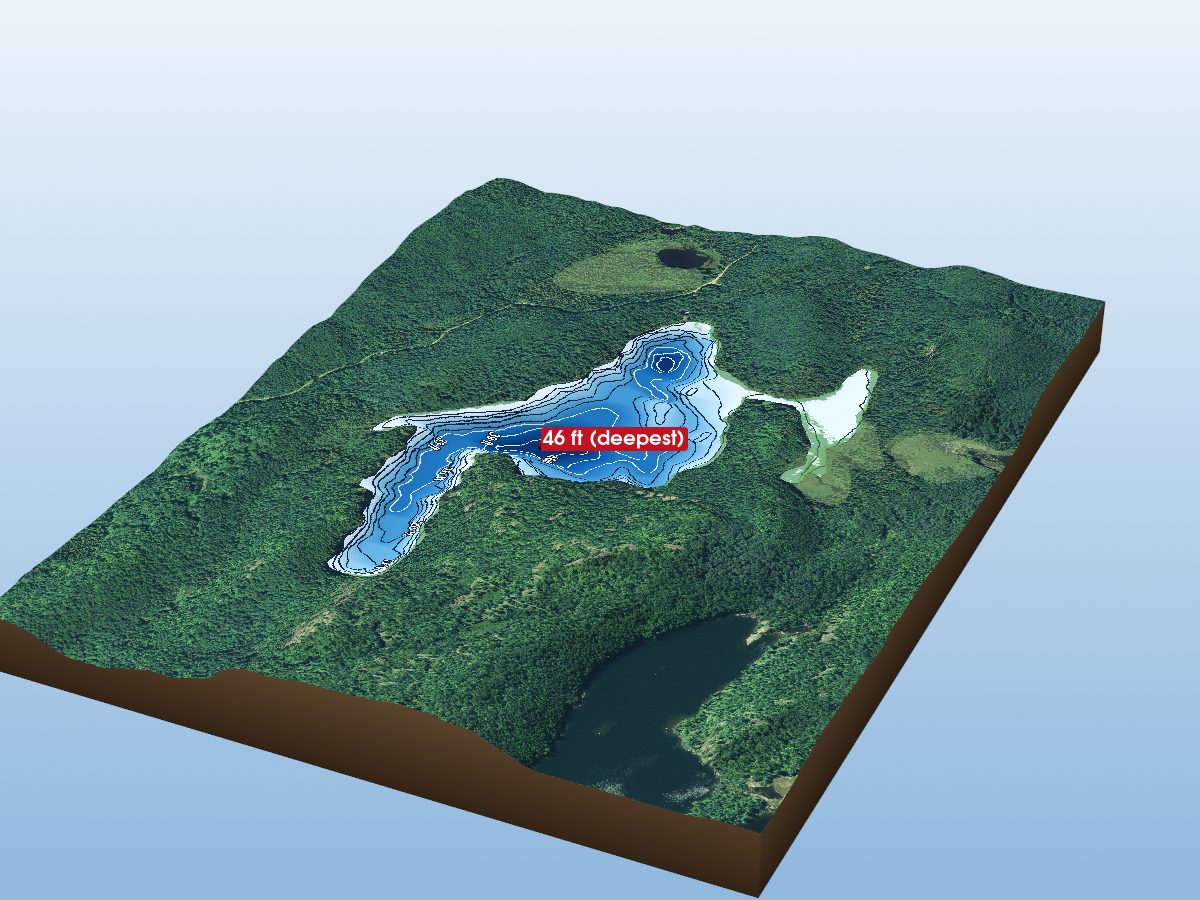 Depth map of Bridge Lake