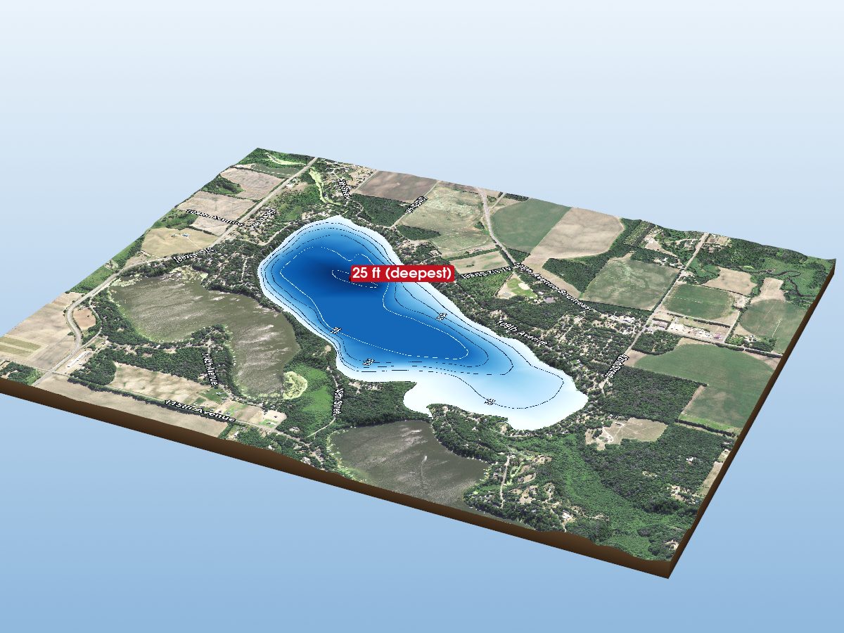 Depth map of Briggs Lake