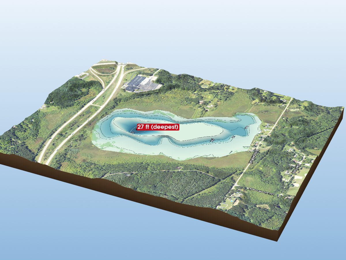 Depth map of Brill Lake