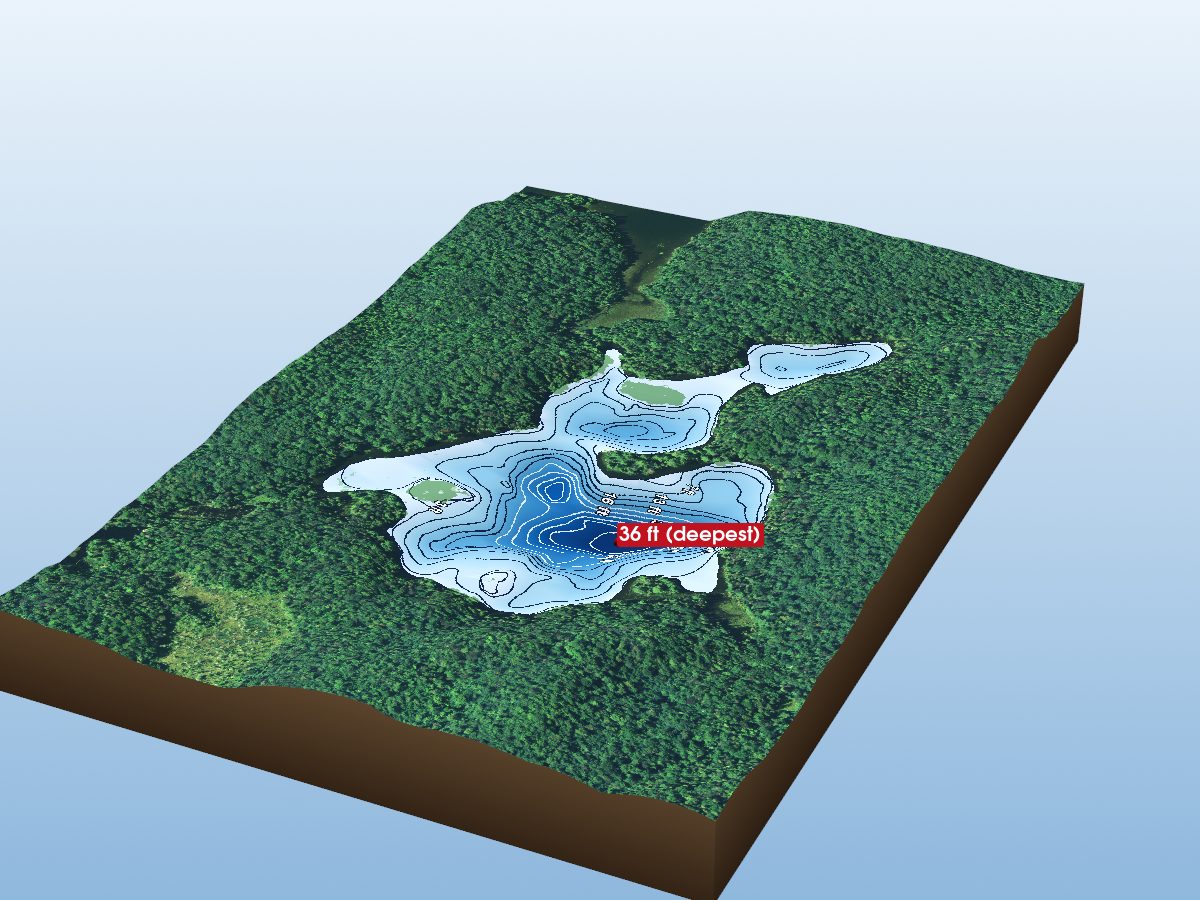 Depth map of Brilliant Lake