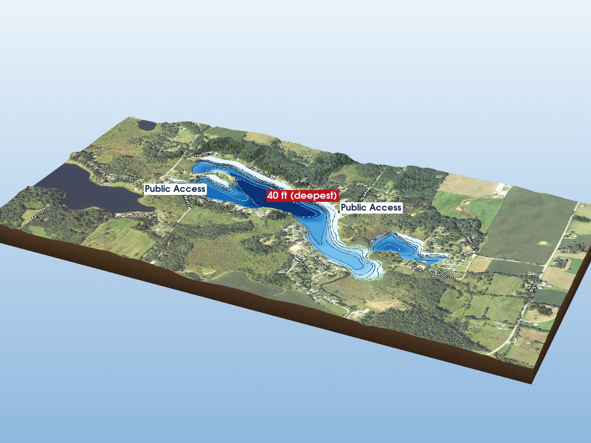 Depth map of Bristol Lake