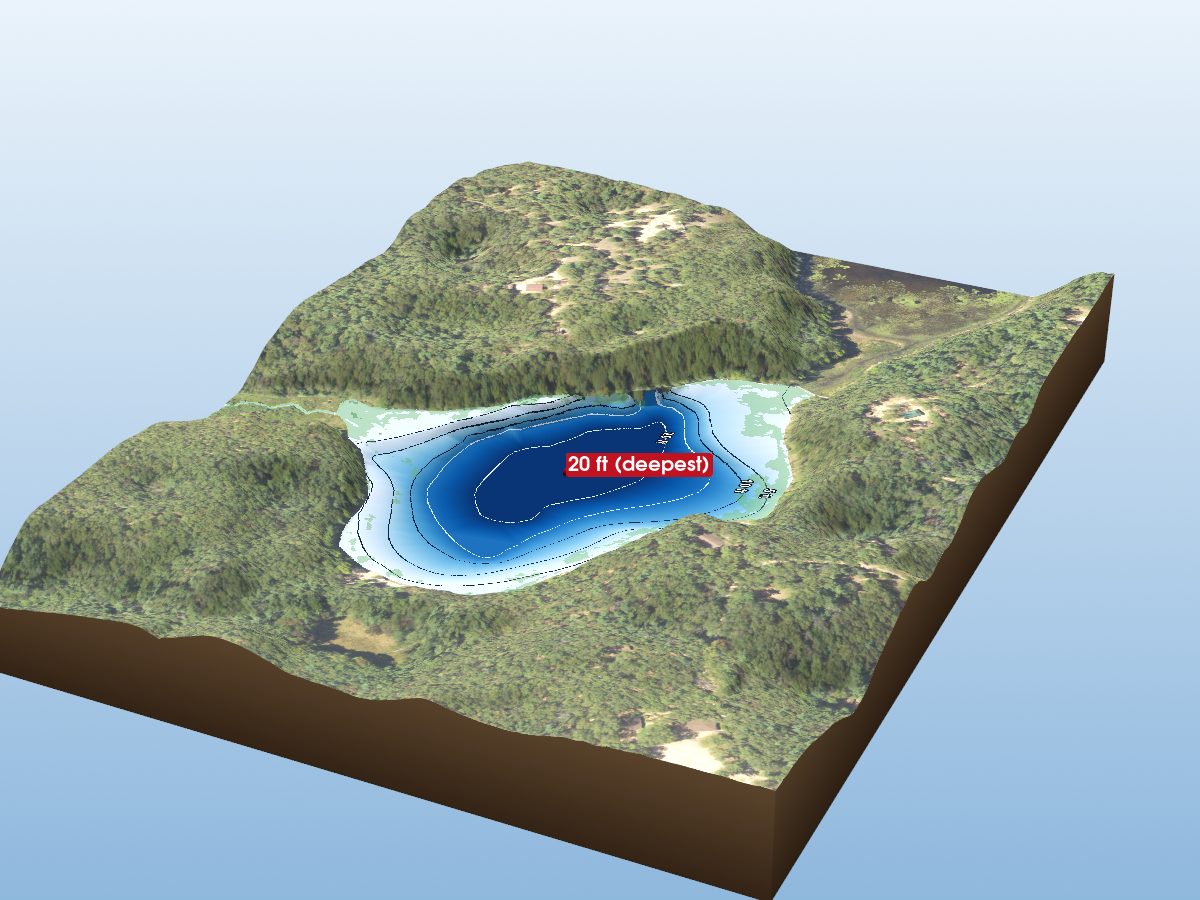 Depth map of Britton Lake