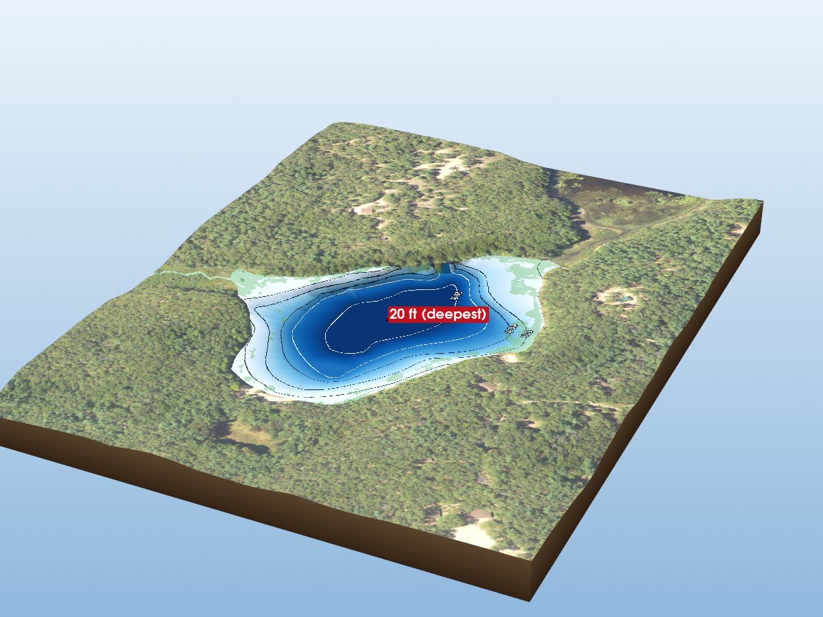 Depth map of Britton Lake