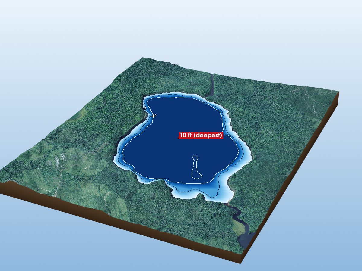 Depth map of Broad Lake
