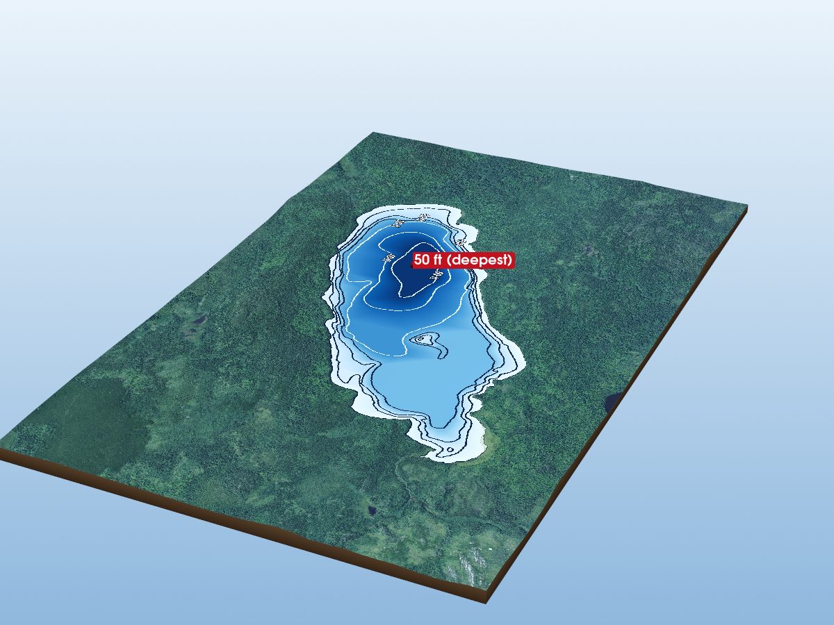 Depth map of Broadcast Lake