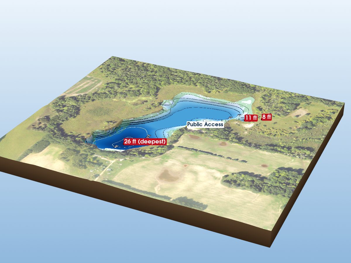 Depth map of Brockway Lake