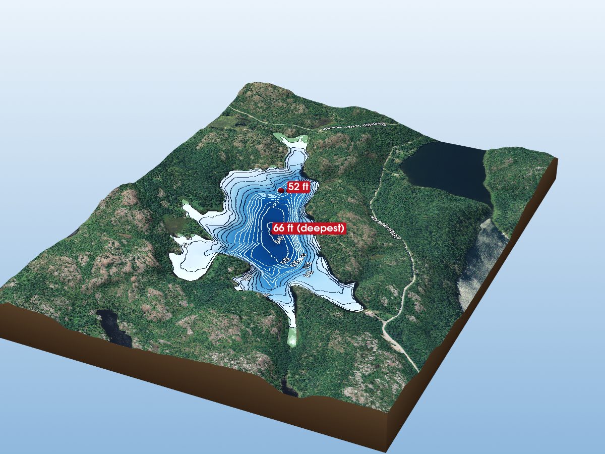 Depth map of Broder Lake 23