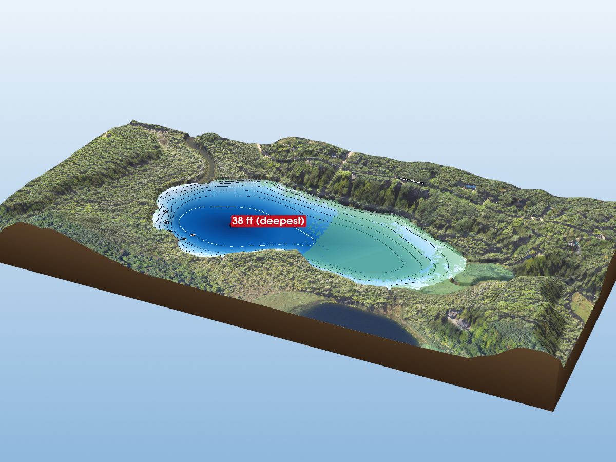 Depth map of Bronson Lake