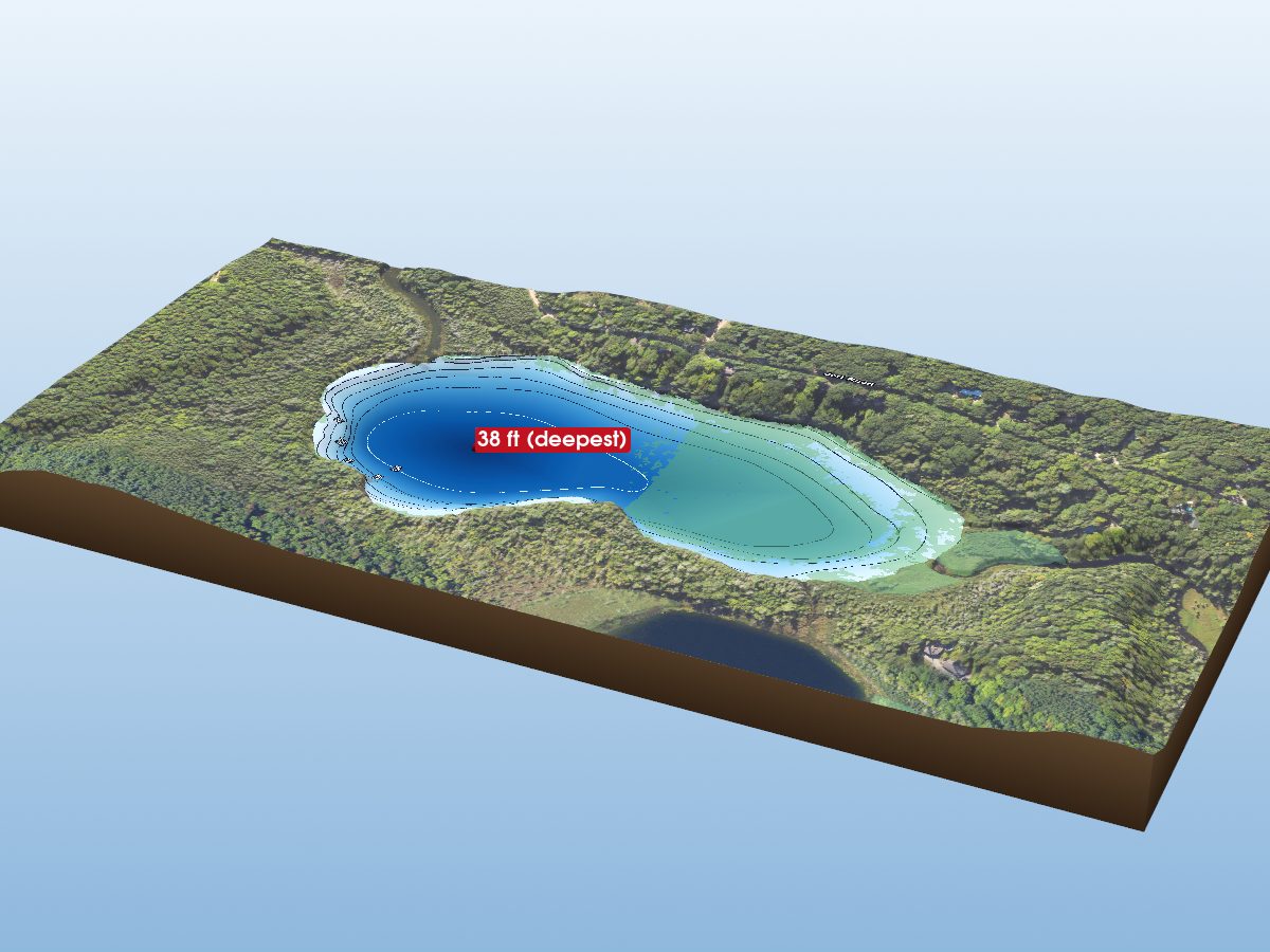 Depth map of Bronson Lake