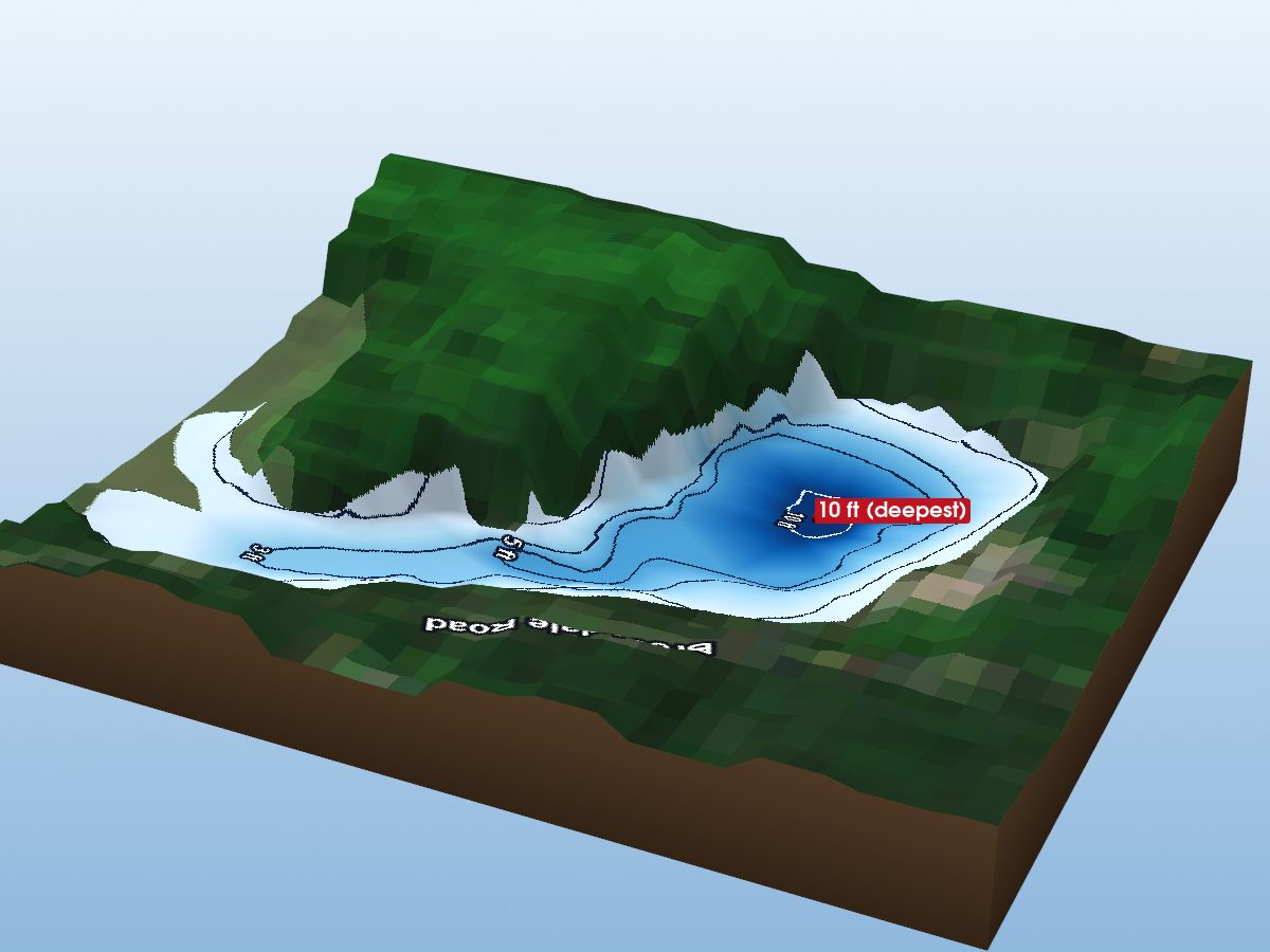 Depth map of Brookdale Pond