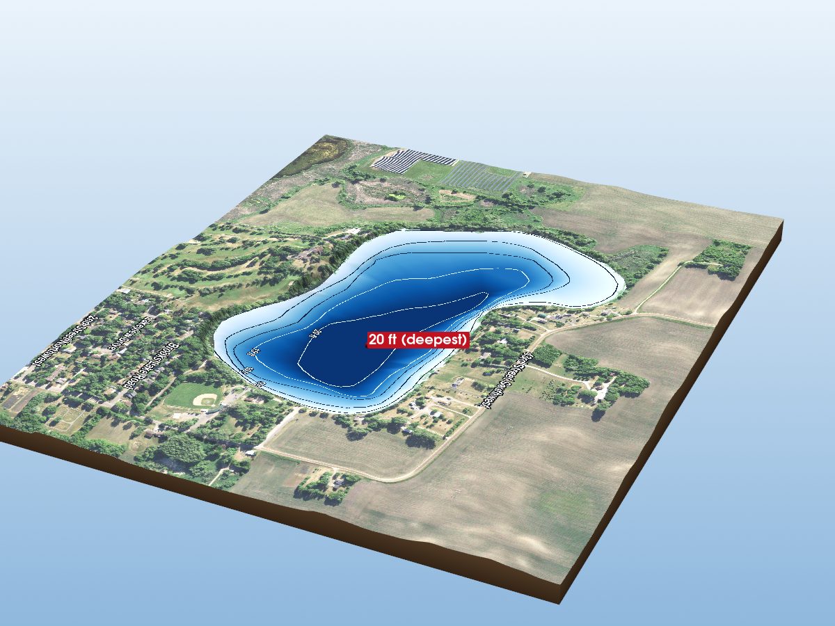 Depth map of Brooks Lake