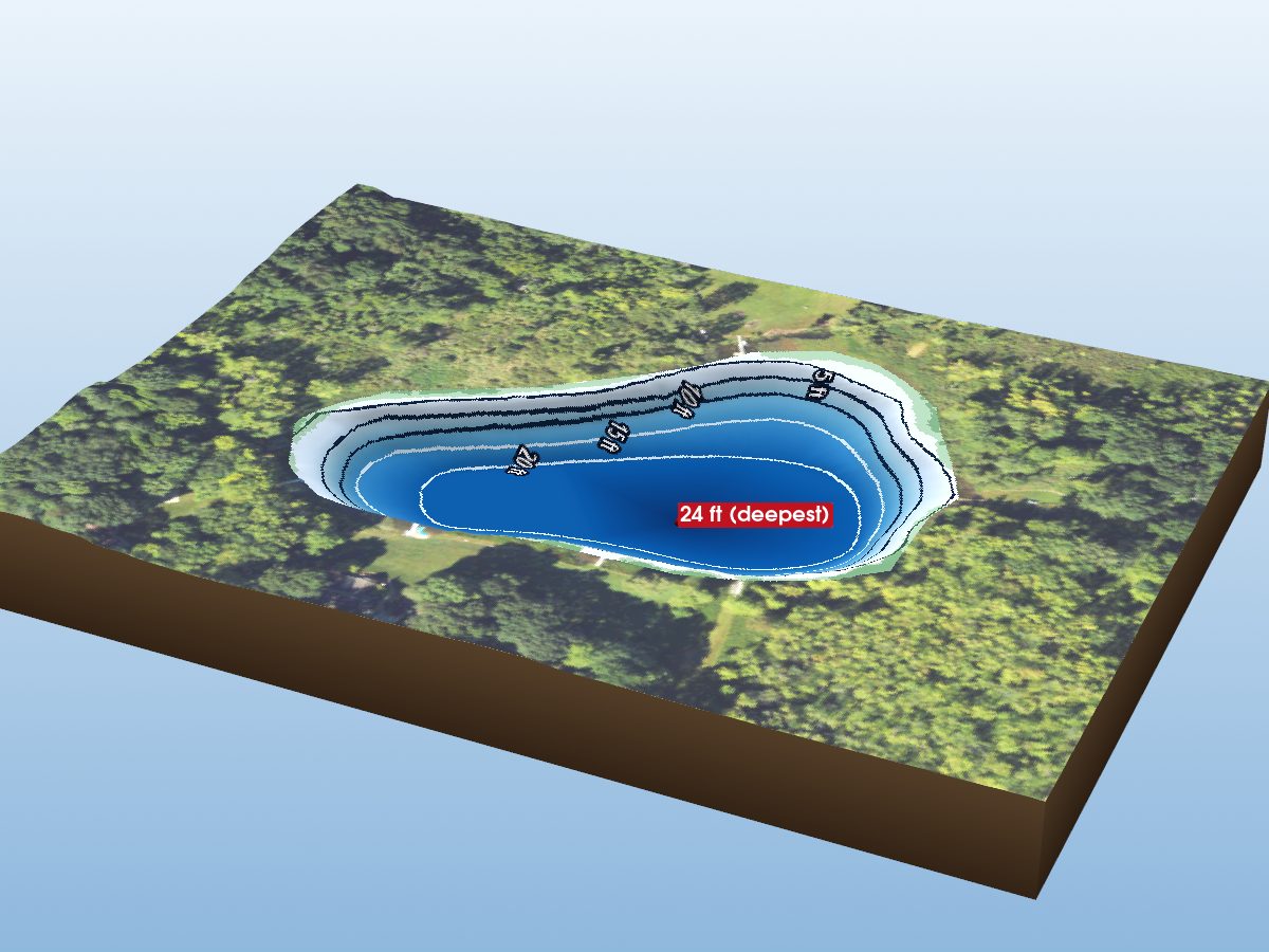 Depth map of Broom Lake