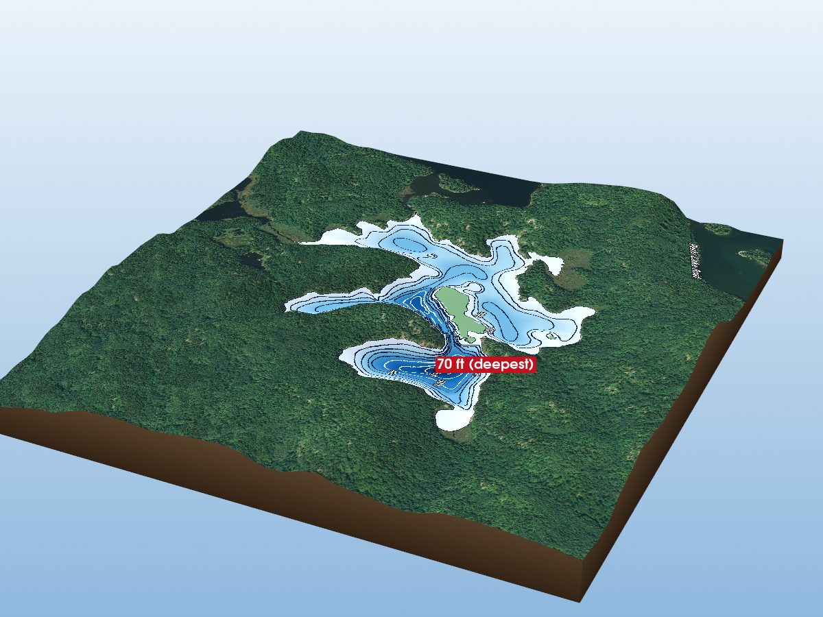 Depth map of Brown Lake