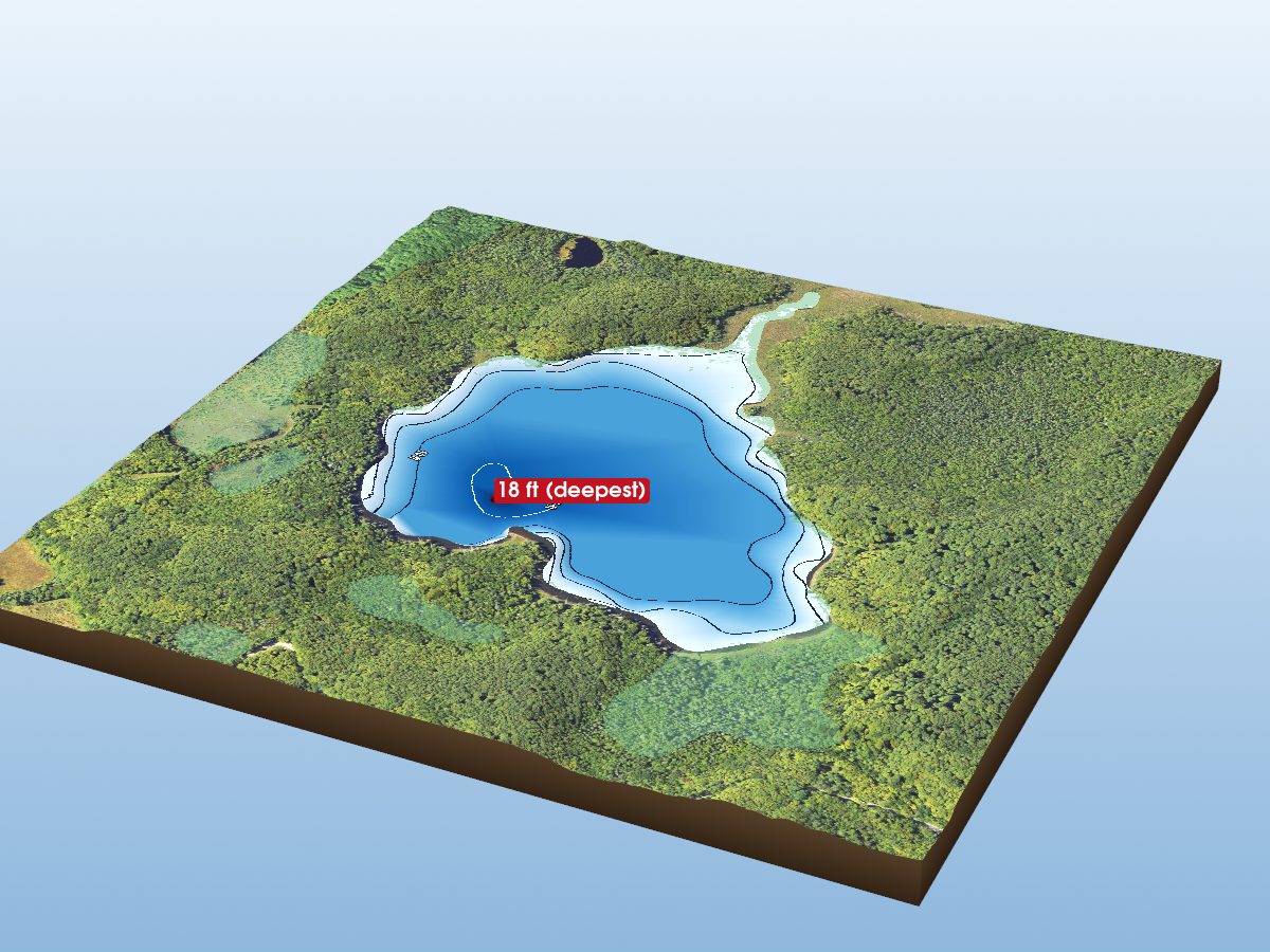 Depth map of Brown Lake