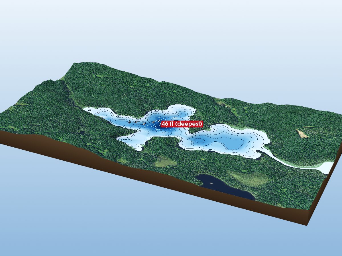 Depth map of Brown Lake