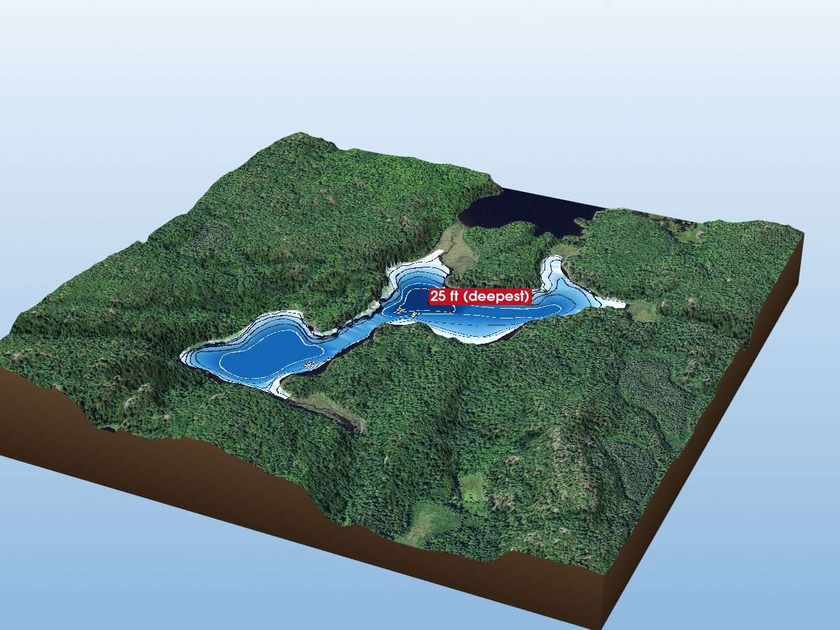 Depth map of Brown Lake