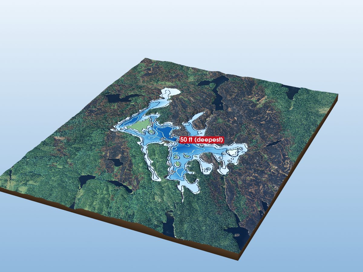 Depth map of Brownstone Lake